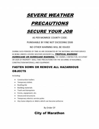 Contractor Severe Weather Notice 