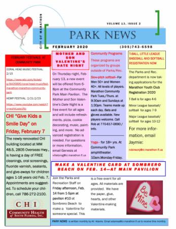 February Park Newsletter