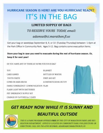 Hurricane Supply Bag Flyer