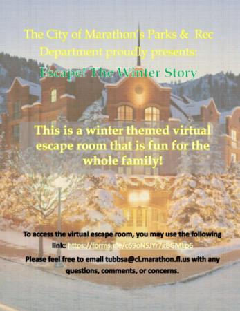 Winter Escape Room Flyer 
