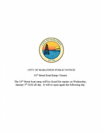 Boat ramp closure notice