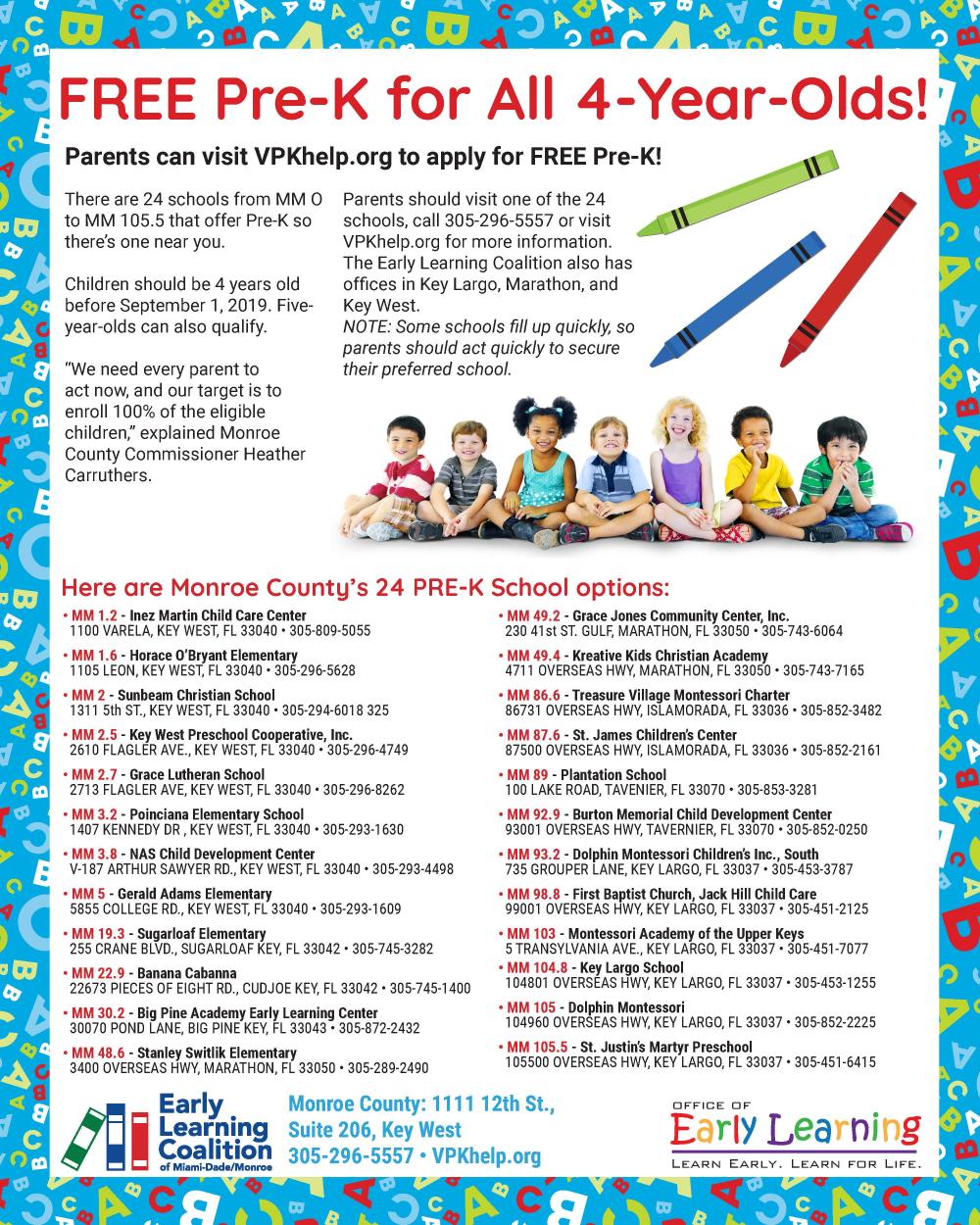 Free Voluntary Prekindergarten Marathon Florida