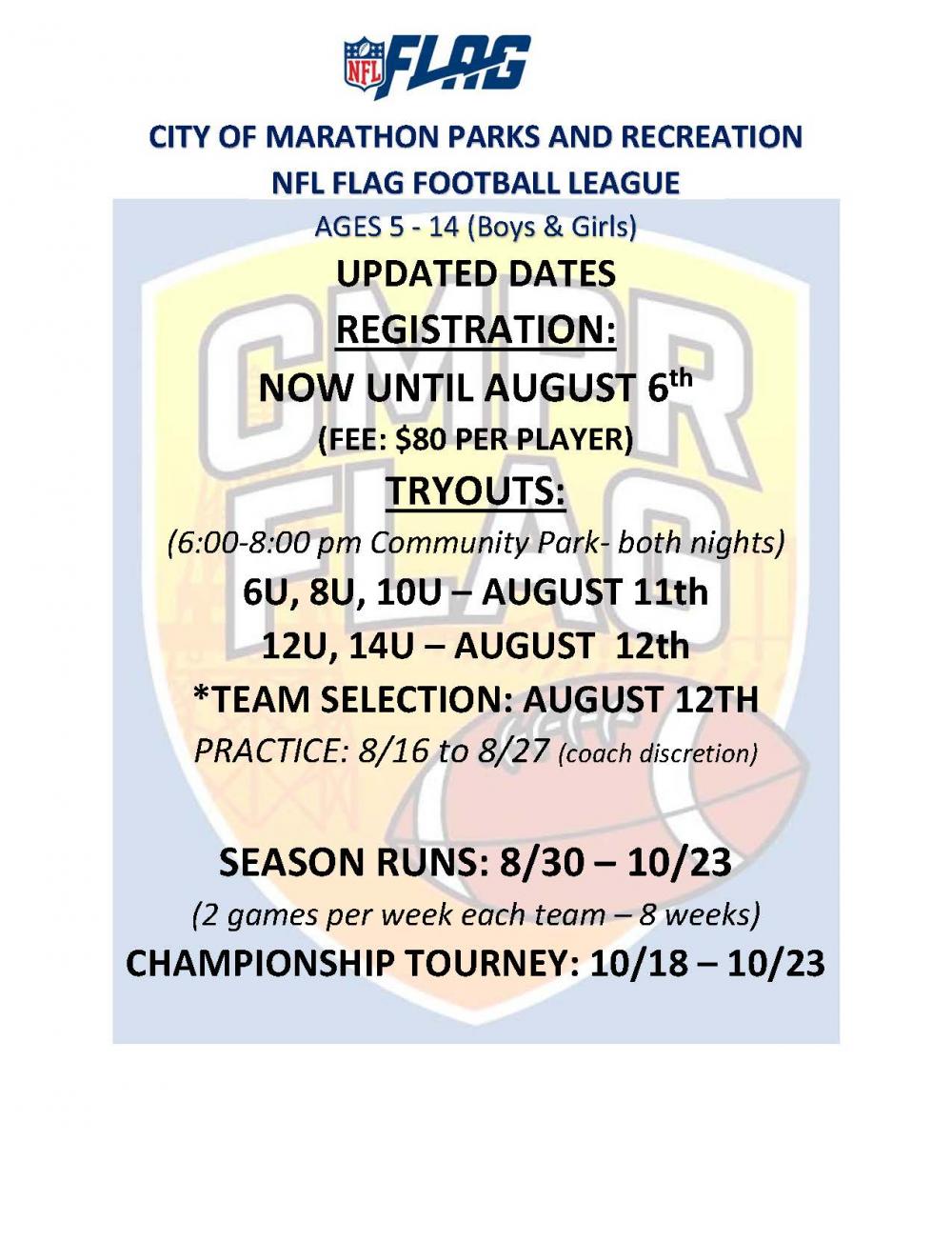 nfl flag teams
